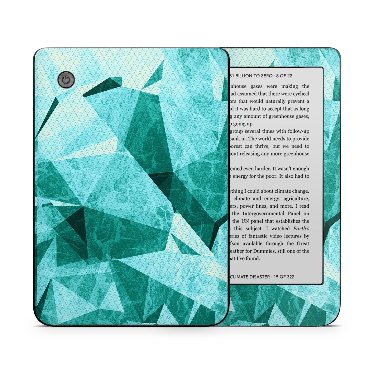 Kobo Clara 2E Skin design of Aqua, Blue, Pattern, Turquoise, Illustration, Teal, Design, Line, Graphic design, with blue colors