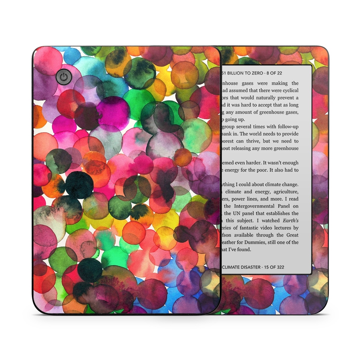 Kobo Clara 2E Skin design of Colorfulness, Fashion accessory, with red, white, pink, purple, blue, green, black, yellow, orange colors