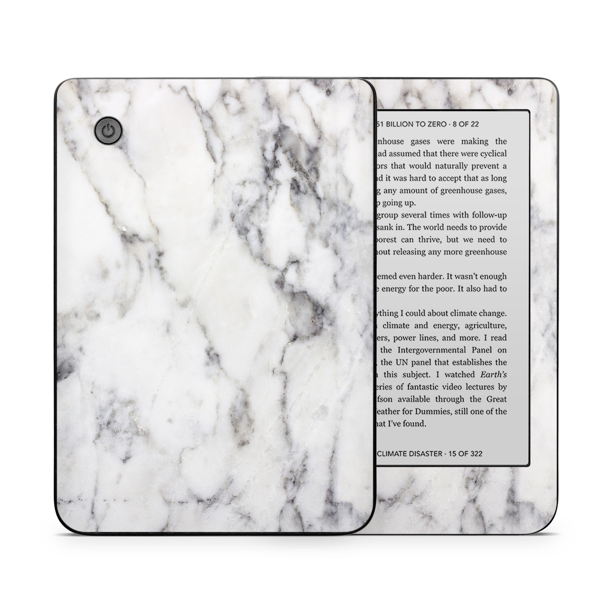 Kobo Clara 2E Skin design of White, Geological phenomenon, Marble, Black-and-white, Freezing, with white, black, gray colors