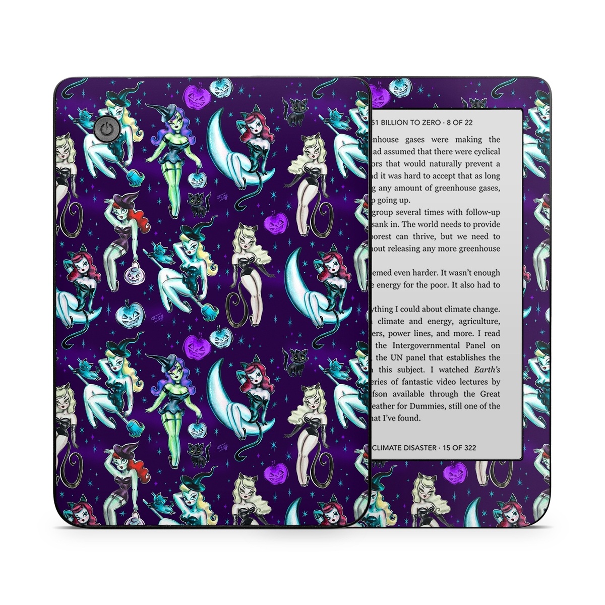 Kobo Clara 2E Skin design of Illustration, Cartoon, Violet, Art, Fictional character, Graphic design, Fiction, Visual arts, Style, Graphics, with blue, green, white, yellow, red, purple colors