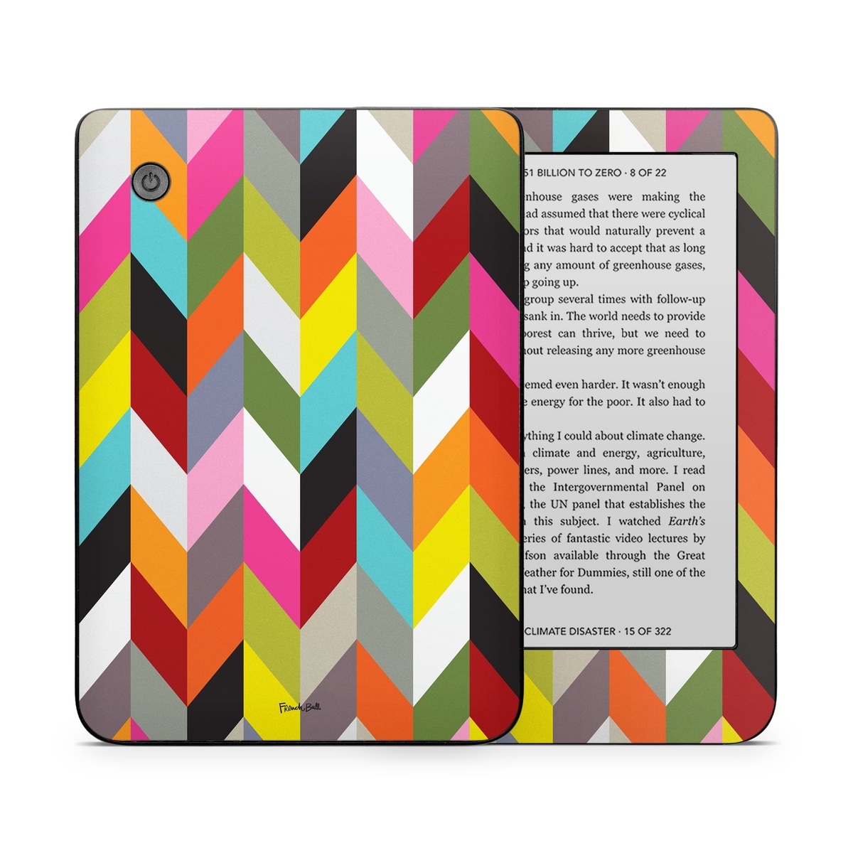 Kobo Clara 2E Skin design of Pattern, Orange, Line, Design, Graphic design, Tints and shades, Triangle, with red, green, gray, black, blue, purple colors