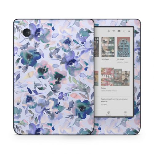 Aquatic Artistic Flowers Kobo Clara Colour Skin