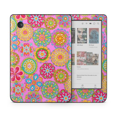 Bright Flowers Kobo Clara Colour Skin