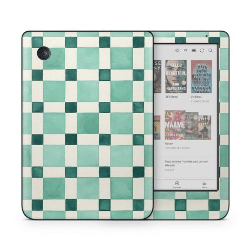 Checker Mosaic Green Kobo Clara Colour Skin