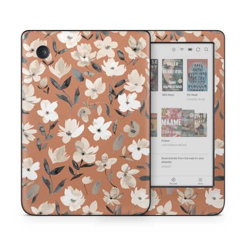 Fresh Flowers Copper Kobo Clara Colour Skin