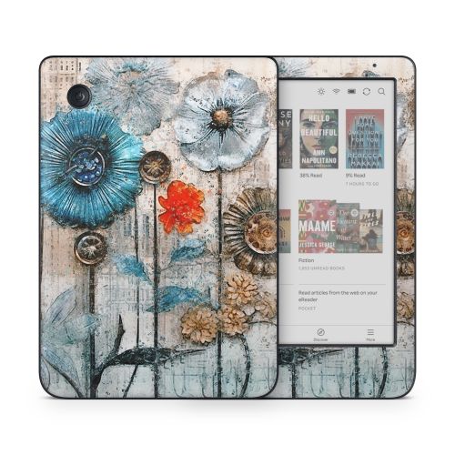 Steampunk Flowers Kobo Clara Colour Skin