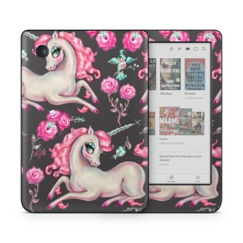 Unicorns and Roses Kobo Clara Colour Skin