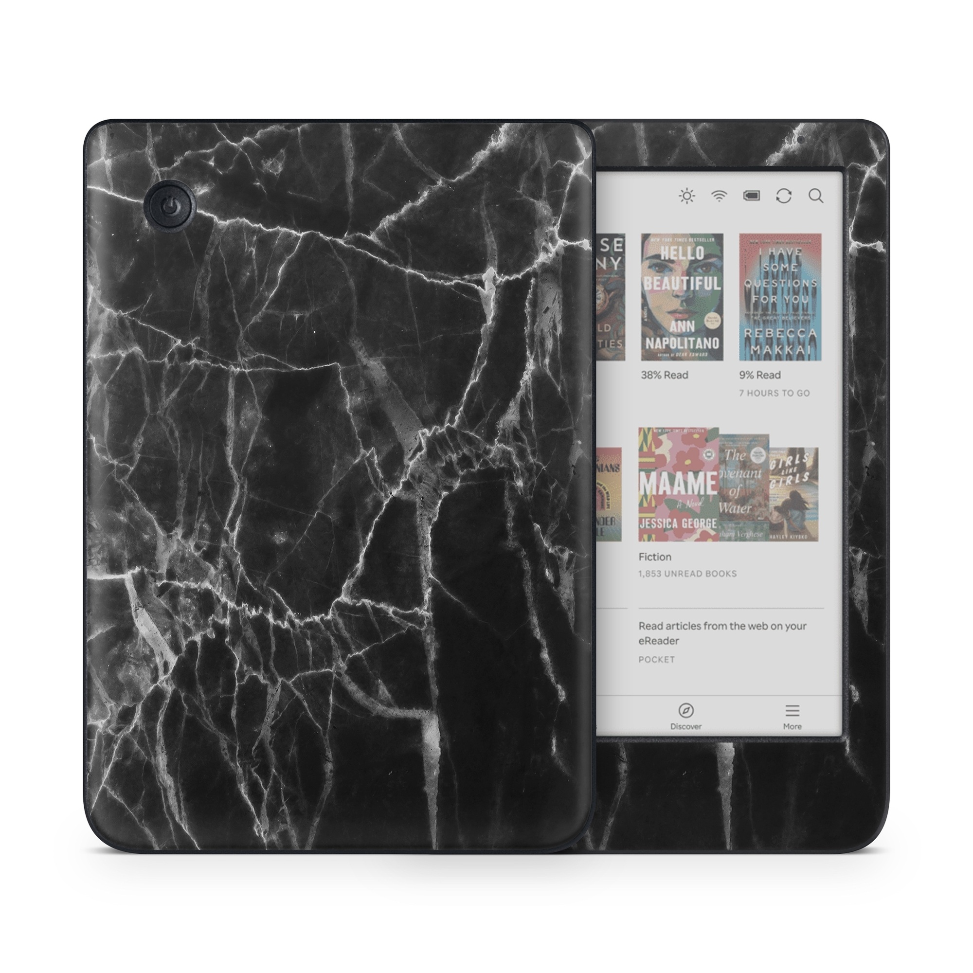 Kobo Clara Colour Skin design of Black, White, Nature, Black-and-white, Monochrome photography, Branch, Atmosphere, Atmospheric phenomenon, Tree, Sky, with black, white colors