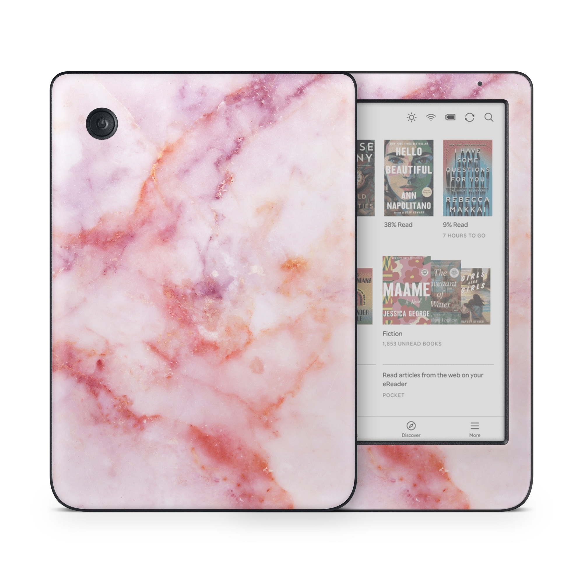Kobo Clara Colour Skin design of Pink, Skin, Flesh, Textile, Fur, with pink, red, white, purple, orange colors