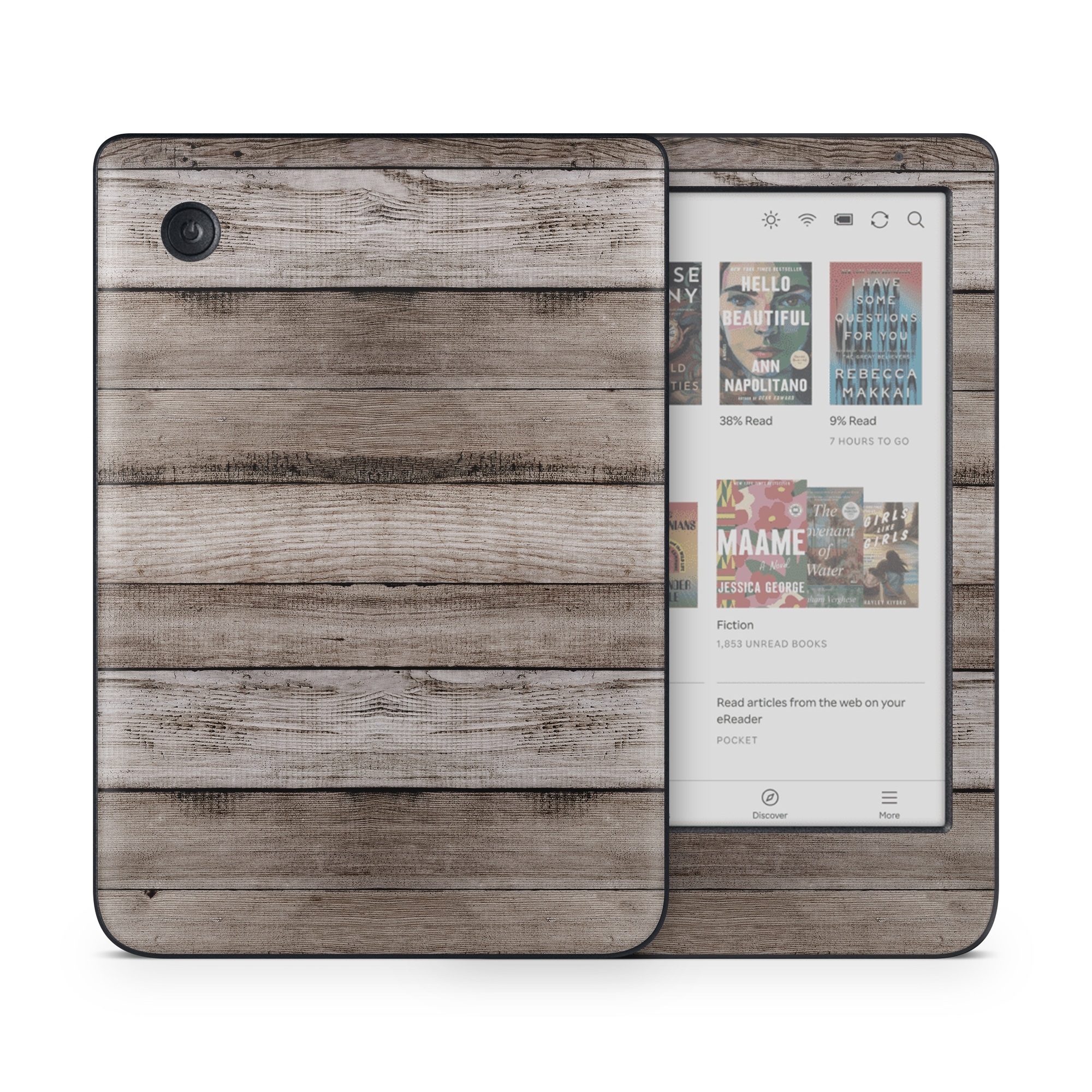 Kobo Clara Colour Skin design of Wood, Plank, Wood stain, Hardwood, Line, Pattern, Floor, Lumber, Wood flooring, Plywood, with brown, black colors