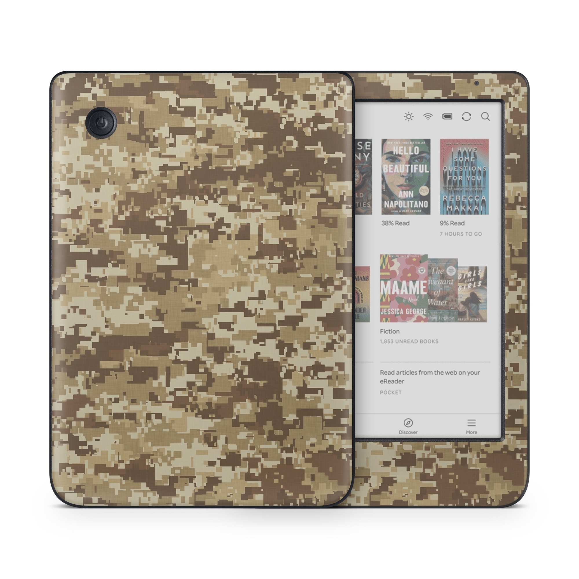 Kobo Clara Colour Skin design of Military camouflage, Brown, Pattern, Camouflage, Wall, Beige, Design, Textile, Uniform, Flooring, with brown colors