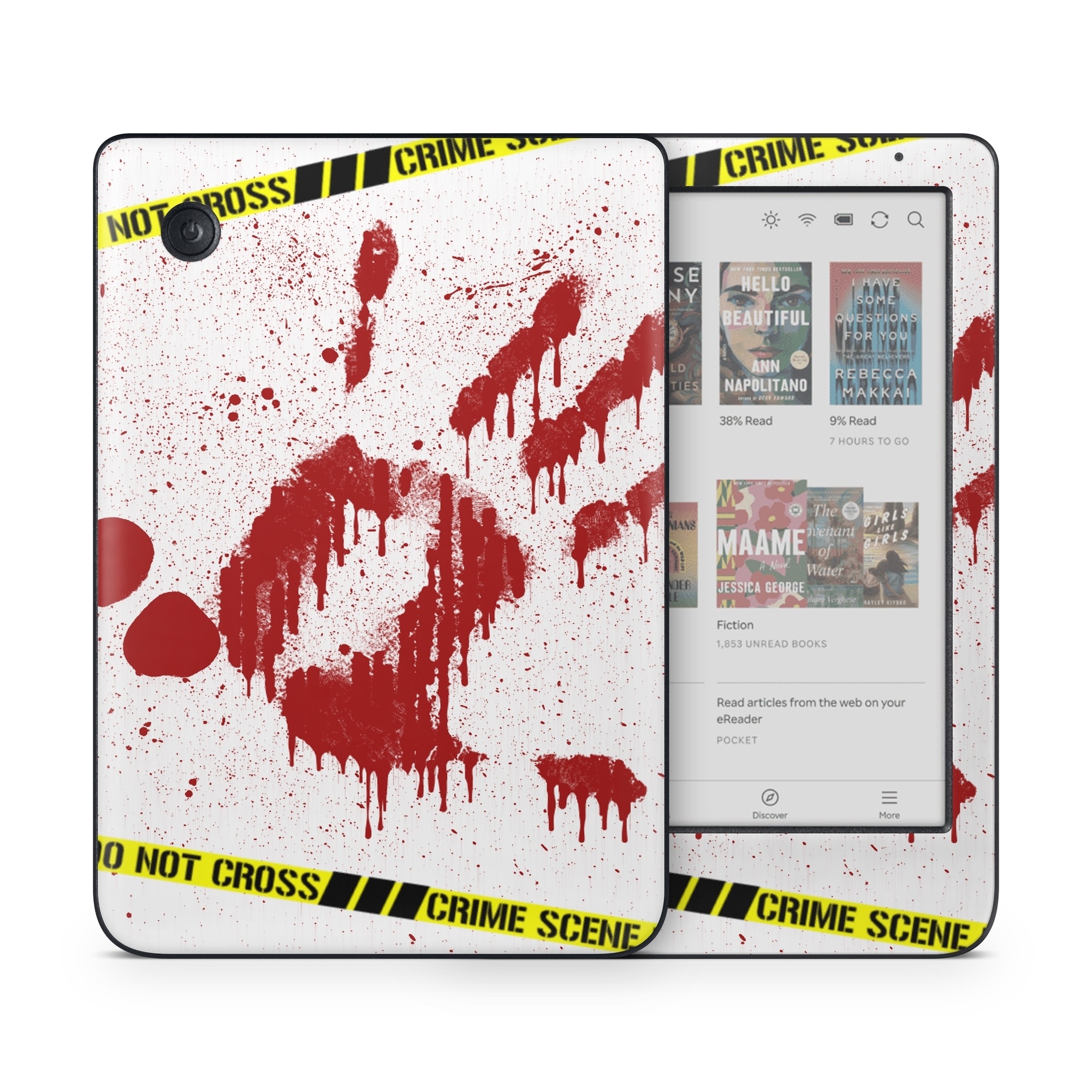Kobo Clara Colour Skin design of Text, Font, Red, Graphic design, Logo, Graphics, Brand, Banner, with white, red, yellow, black colors