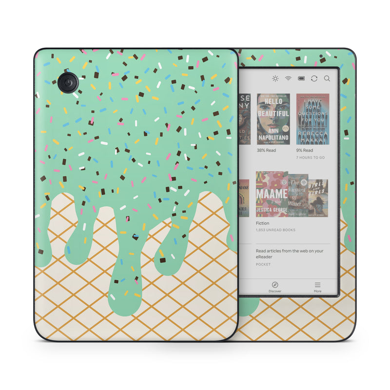 Kobo Clara Colour Skin design of Graphics, Pattern, Polka dot, Wrapping Paper, Child art, with white, brown, yellow, black, green, pink, orange, blue colors