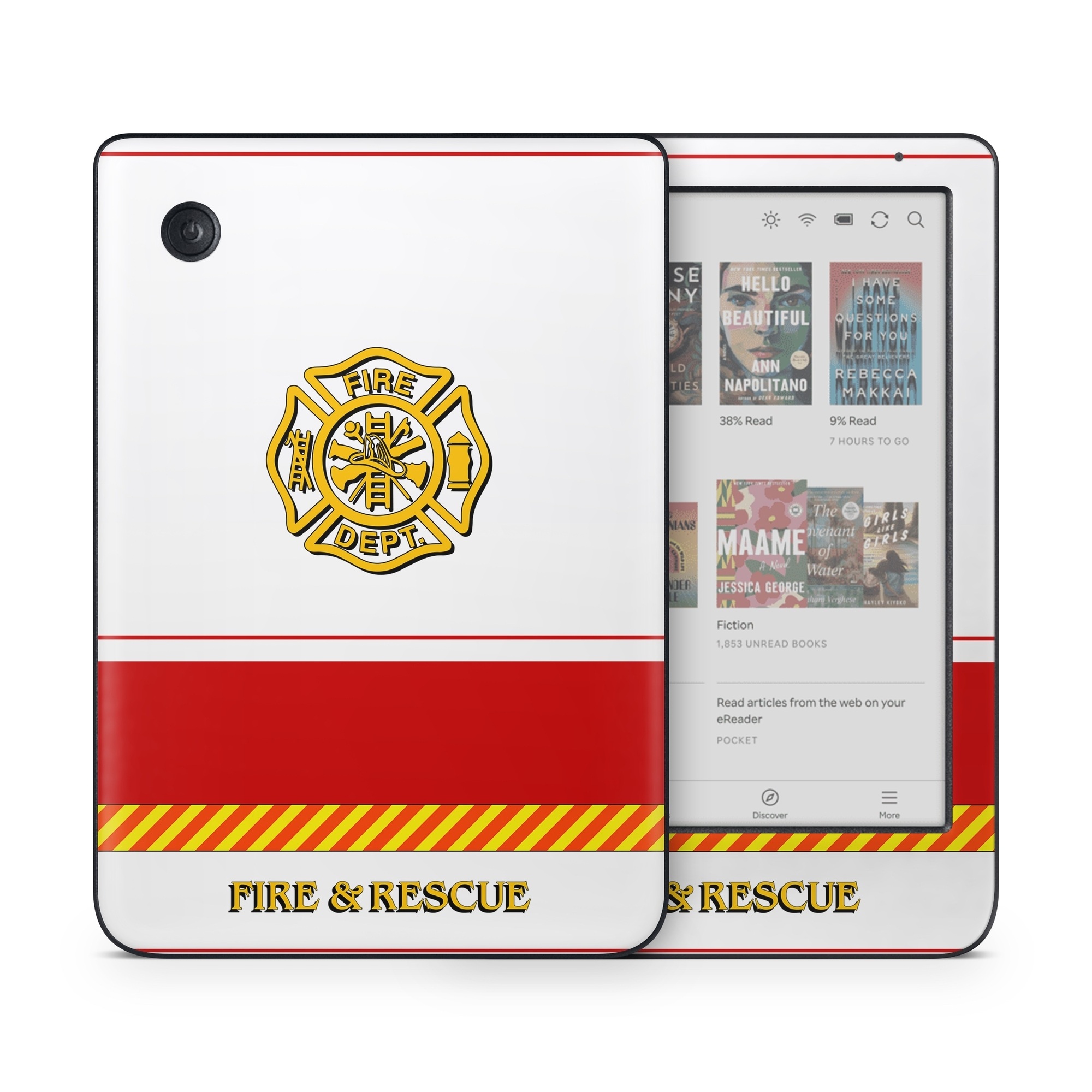 Kobo Clara Colour Skin design of Military rank, Flag, with white, red, yellow colors
