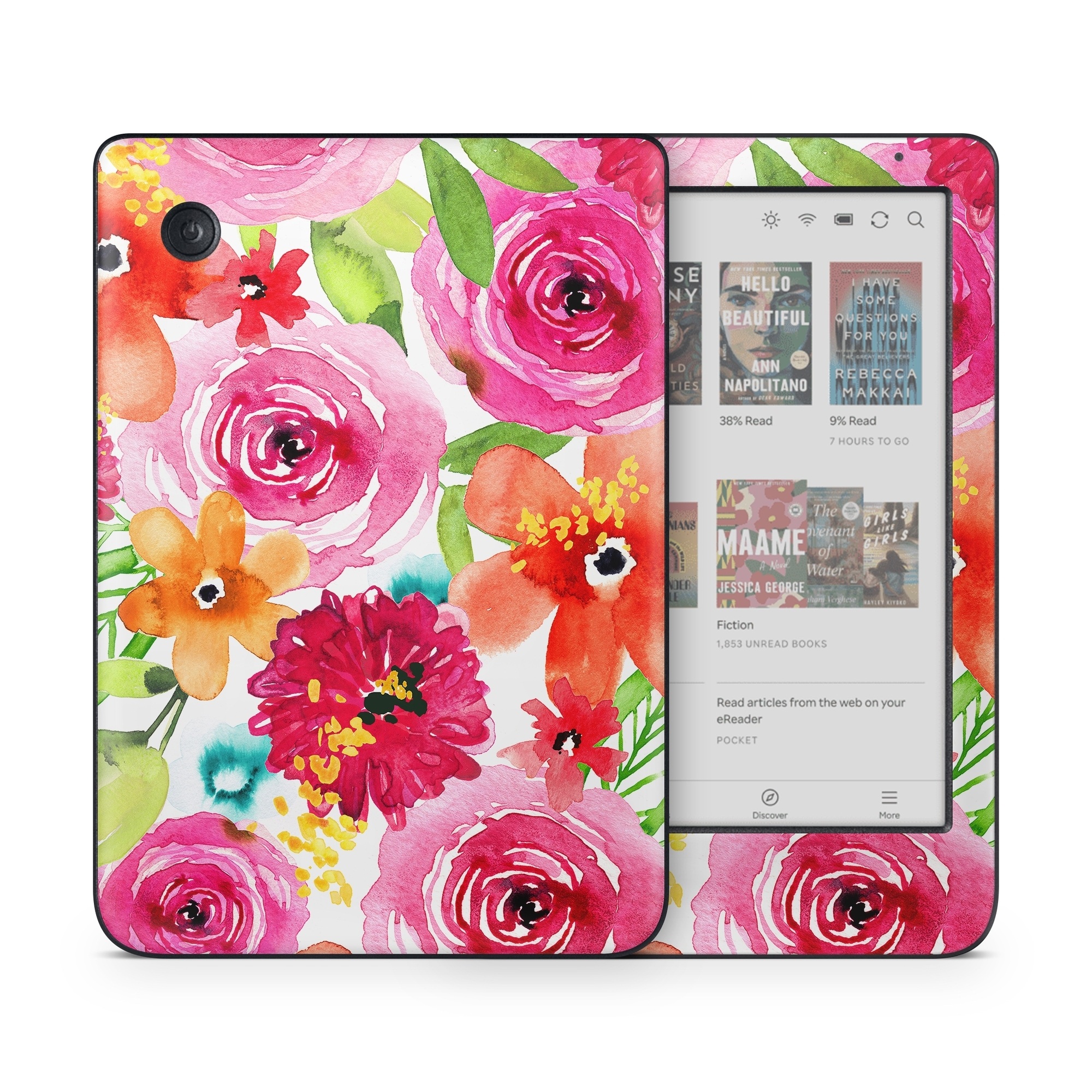 Kobo Clara Colour Skin design of Flower, Cut flowers, Floral design, Plant, Pink, Bouquet, Petal, Flower Arranging, Artificial flower, Clip art, with pink, red, green, orange, yellow, blue, white colors