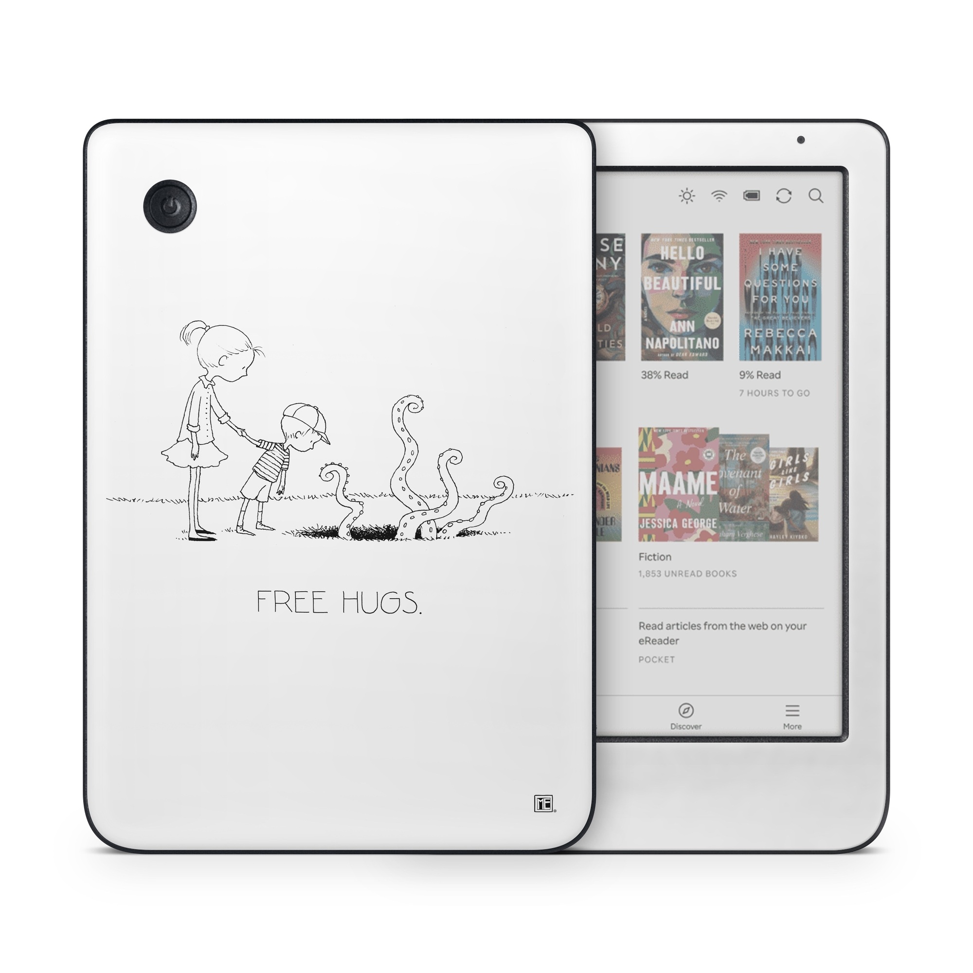 Kobo Clara Colour Skin design of Line art, Cartoon, Text, Drawing, Illustration, Coloring book, Black-and-white, Child, Art, with black, white colors