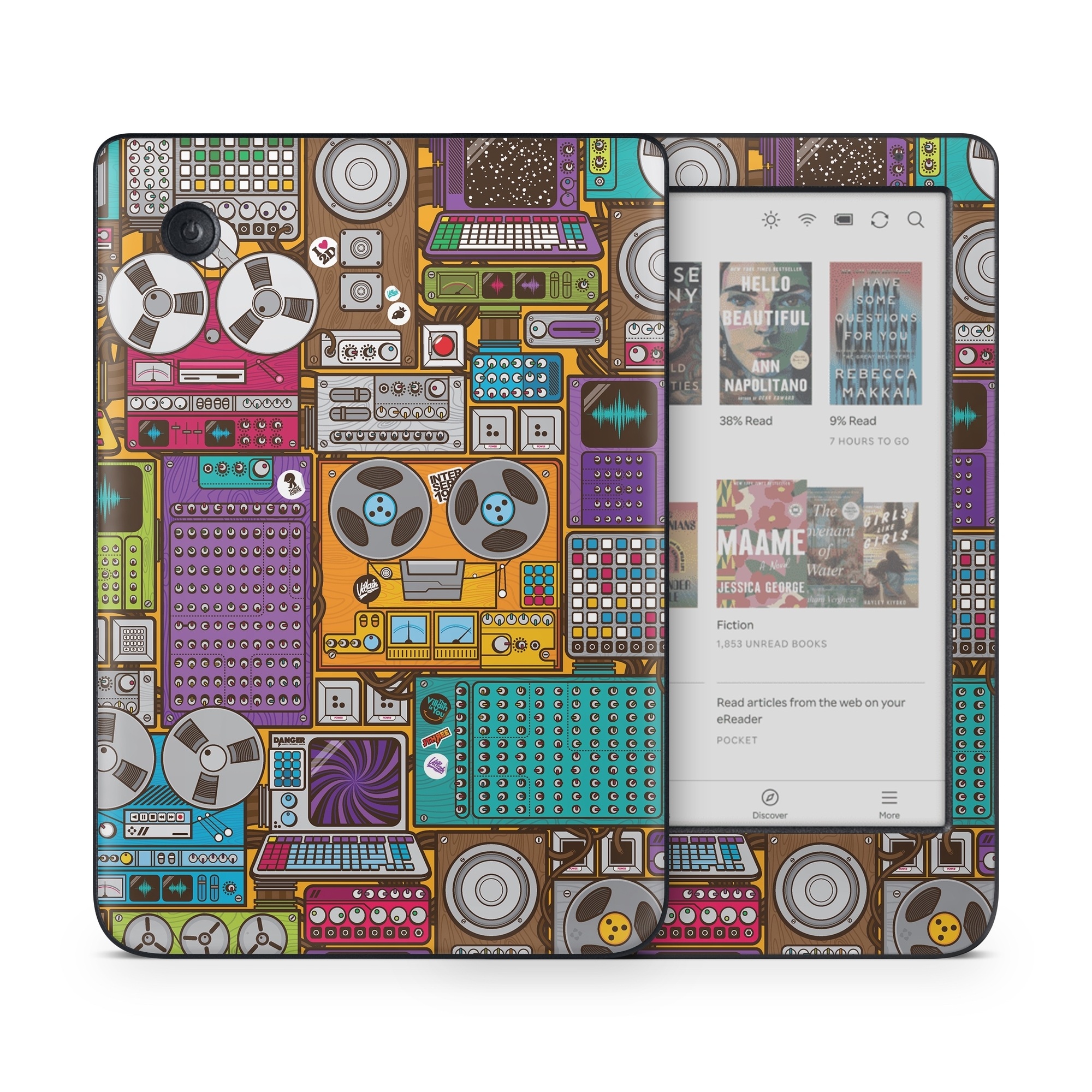 Kobo Clara Colour Skin design of Games, Pc game, Design, Pattern, Screenshot, Art, with gray, black, red, green, blue, purple colors