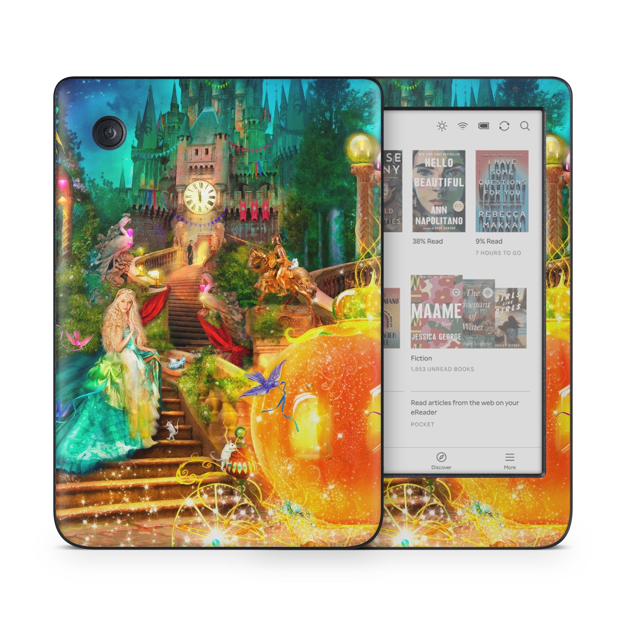Kobo Clara Colour Skin design of Mythology, Adventure game, World, Fictional character, Theatrical scenery, Art, with yellow, orange, blue, green, red, purple, white, black colors