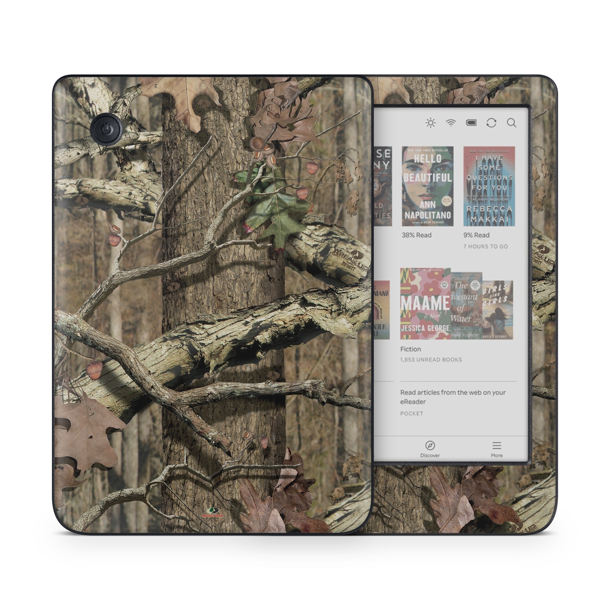 Kobo Clara Colour Skin design of Tree, Military camouflage, Camouflage, Plant, Woody plant, Trunk, Branch, Design, Adaptation, Pattern, with black, red, green, gray colors