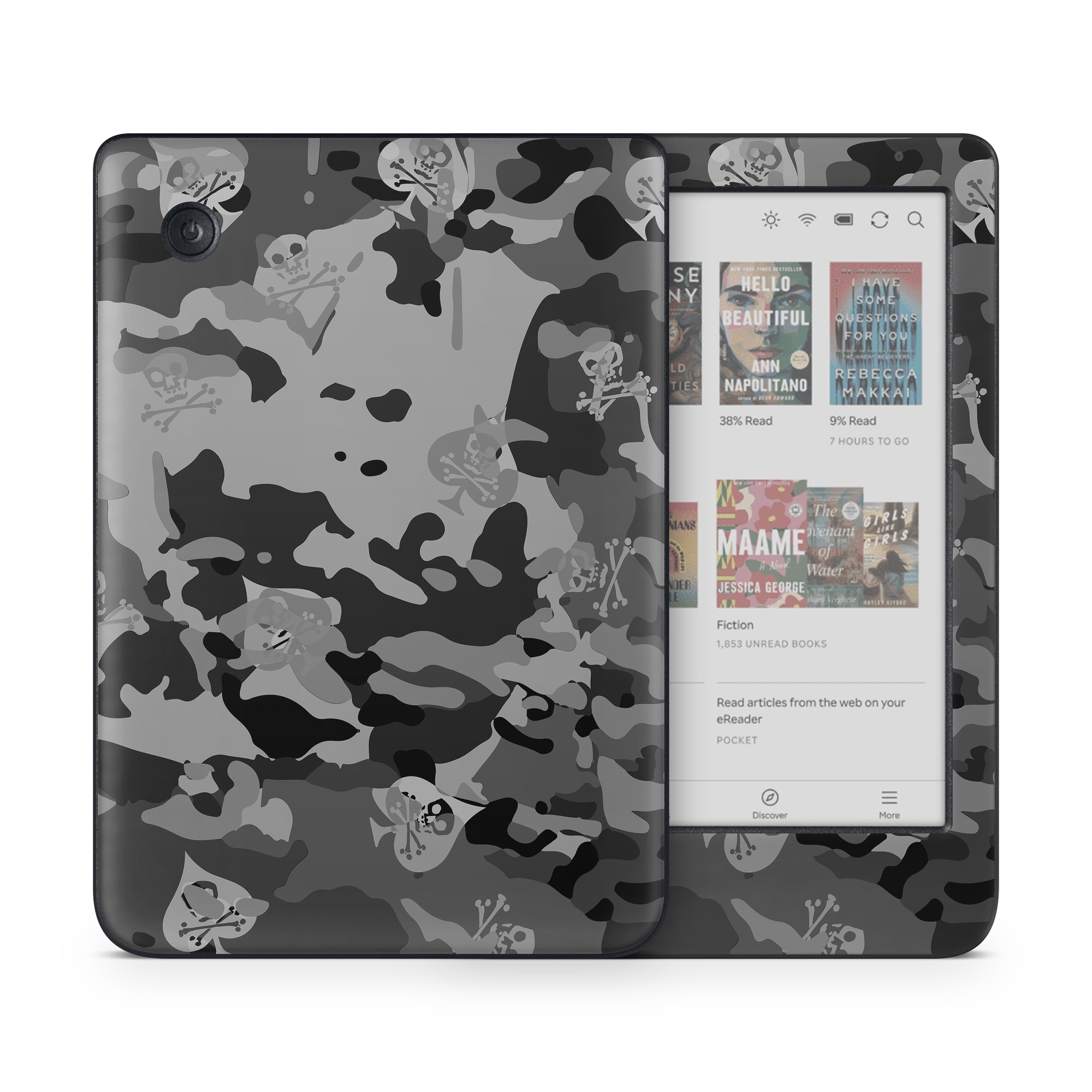Kobo Clara Colour Skin design of Military camouflage, Pattern, Design, Camouflage, Illustration, Uniform, Black-and-white, Wallpaper, Art, with black, gray colors