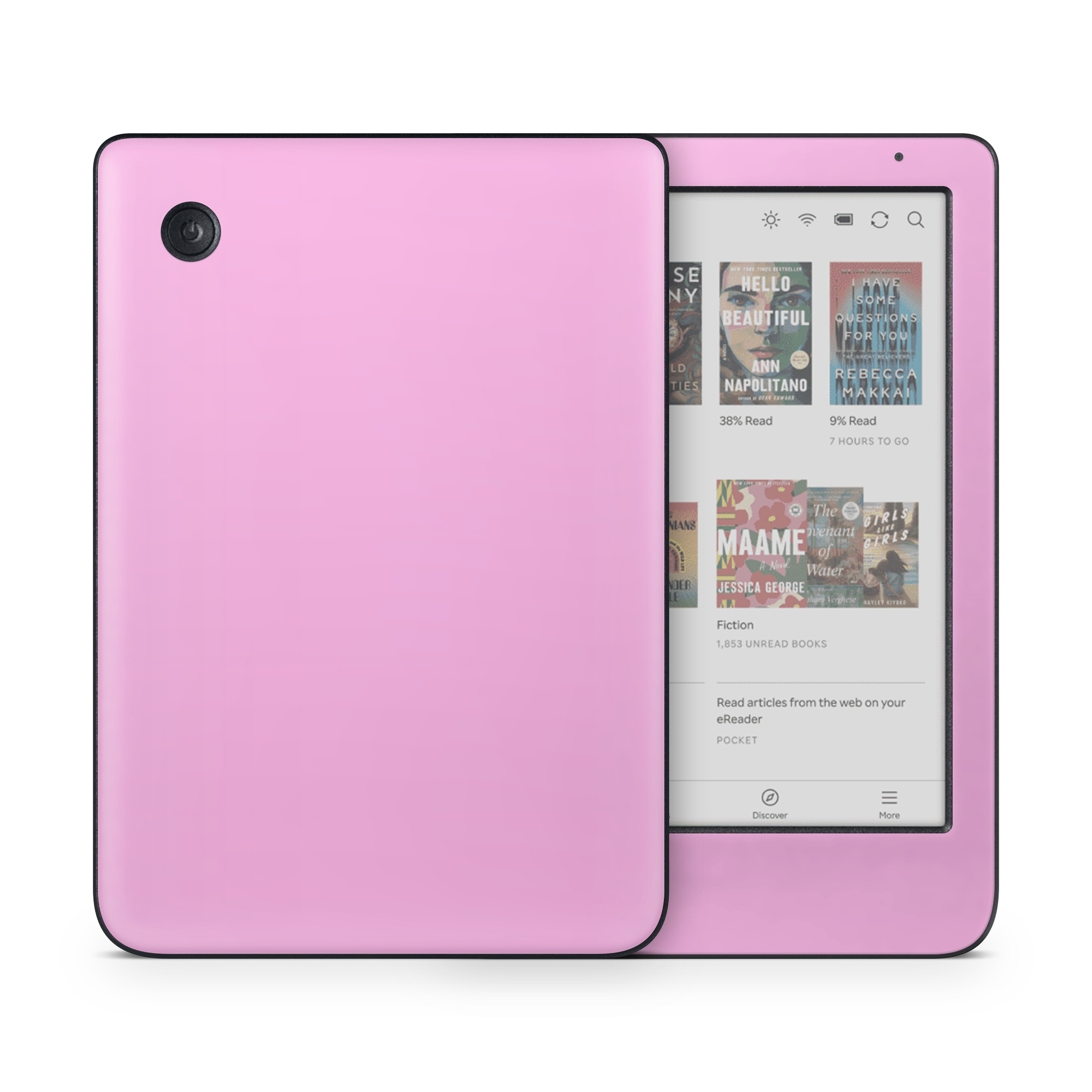 Kobo Clara Colour Skin design of Pink, Violet, Purple, Red, Magenta, Lilac, Sky, Material property, Peach, with pink colors