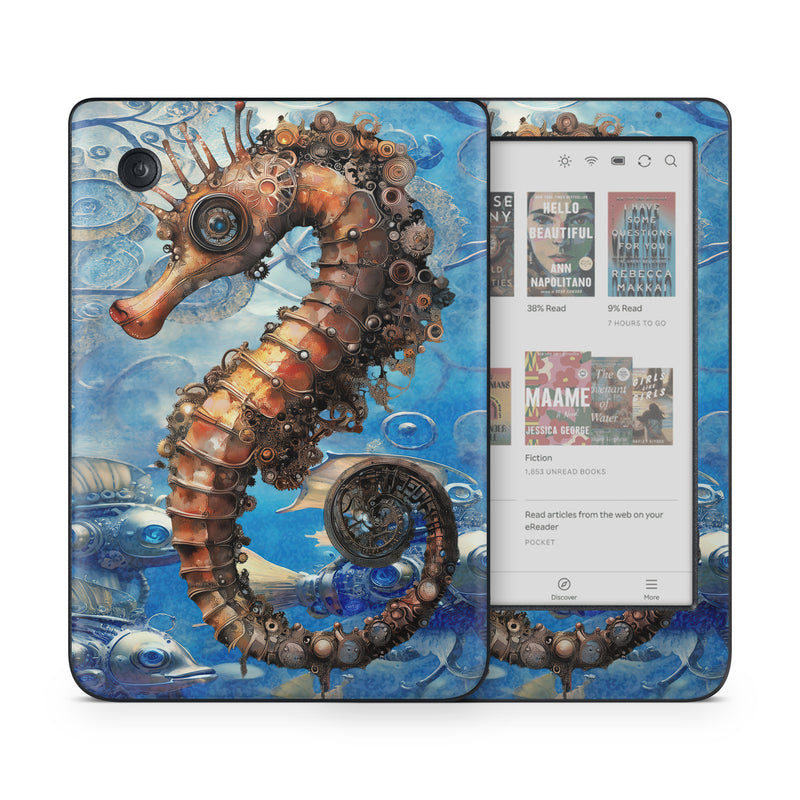 Kobo Clara Colour Skin design of Pipefishes and allies, Northern seahorse, Fish, Marine biology, Marine invertebrates, Watercolor painting, Art Paint, Ray-finned fishes, Paint, Modern art, with blue, orange, yellow, gray, white, black, red colors