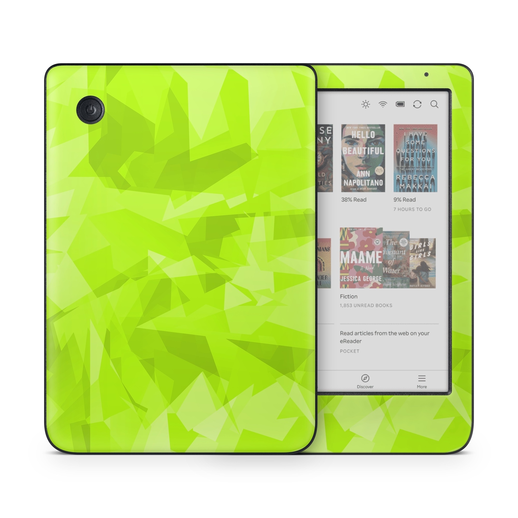 Kobo Clara Colour Skin design, with green colors