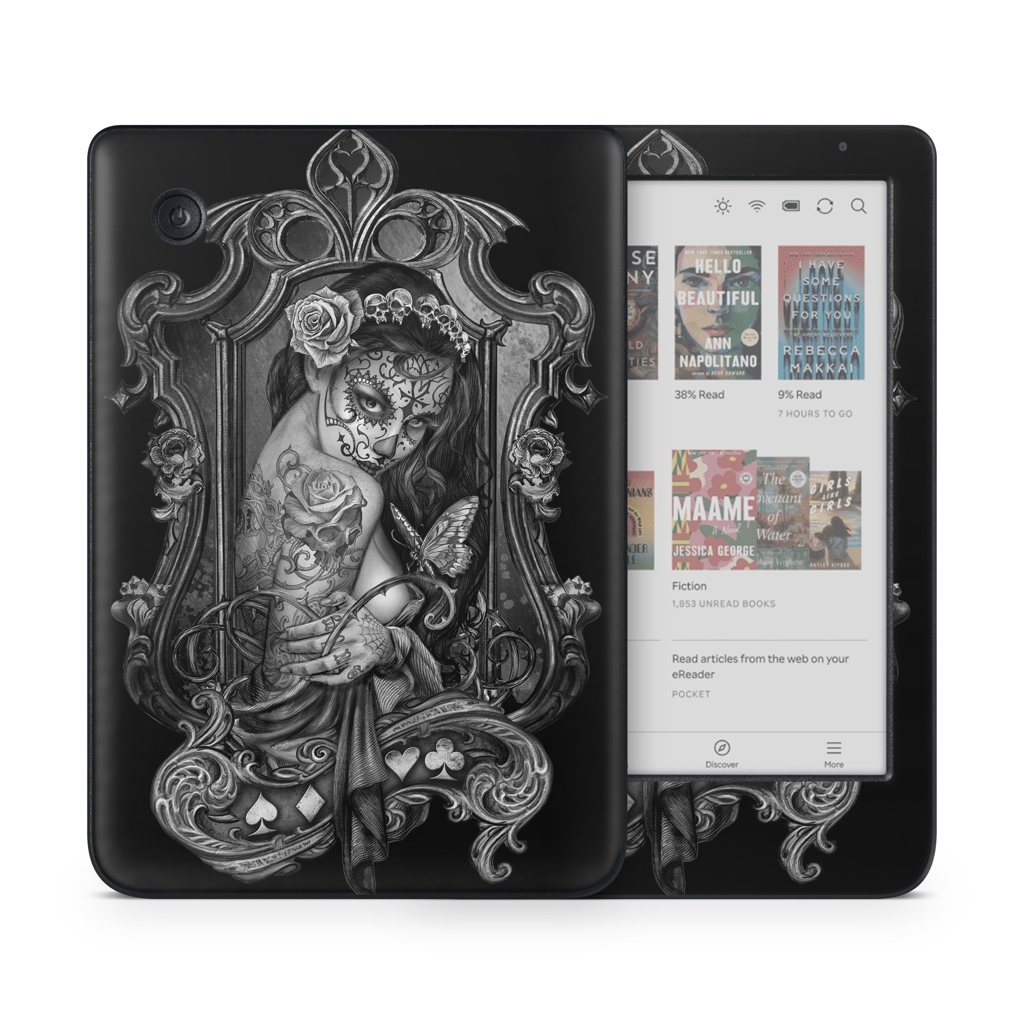 Kobo Clara Colour Skin design of Style, Art, Monochrome, Black-and-white, Monochrome Photography, Visual Arts, Illustration, Painting, Drawing, with black, white, gray colors
