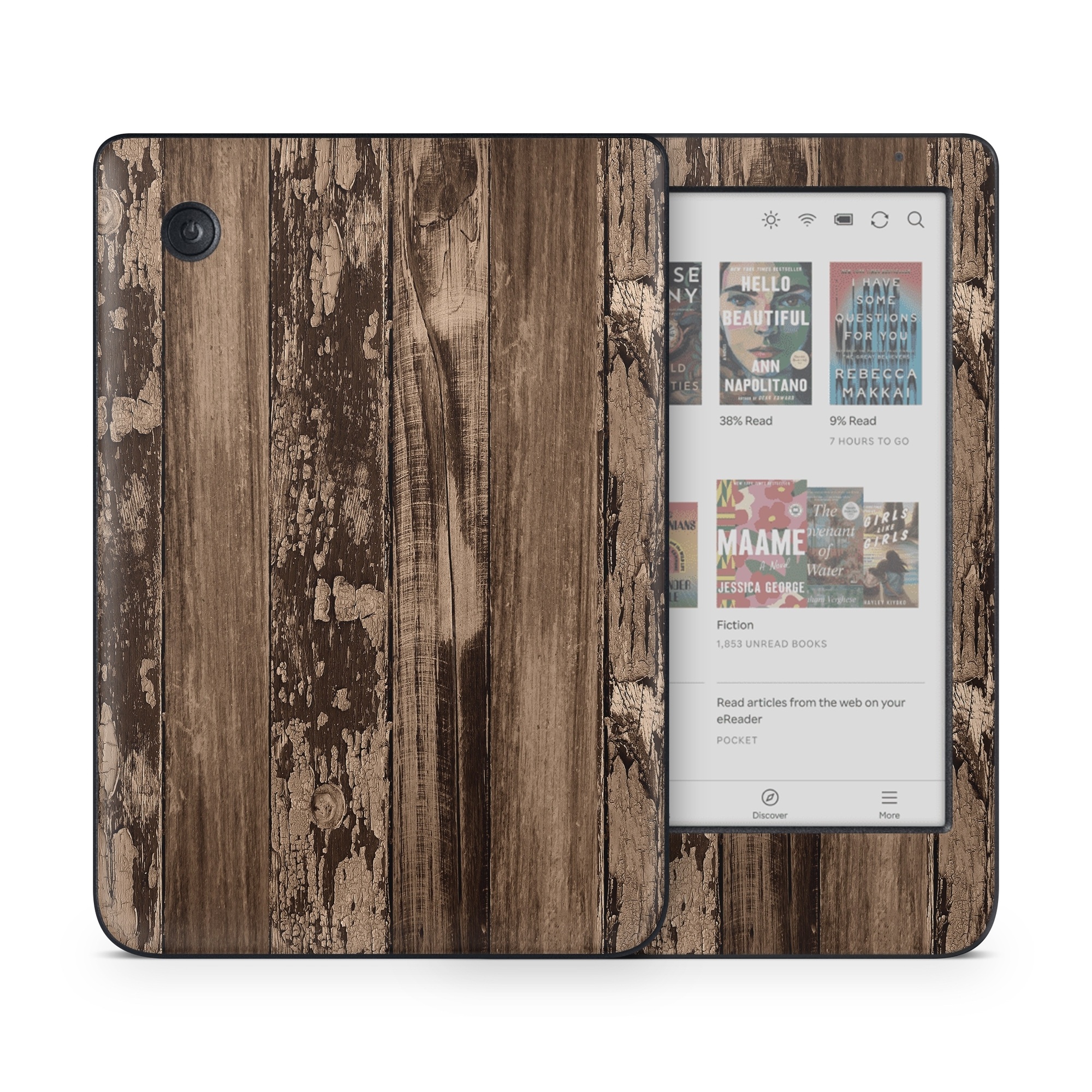 Kobo Clara Colour Skin design of Wood, Tree, Brown, Plank, Trunk, Pattern, Line, Hardwood, Black-and-white, Forest, with brown, black colors
