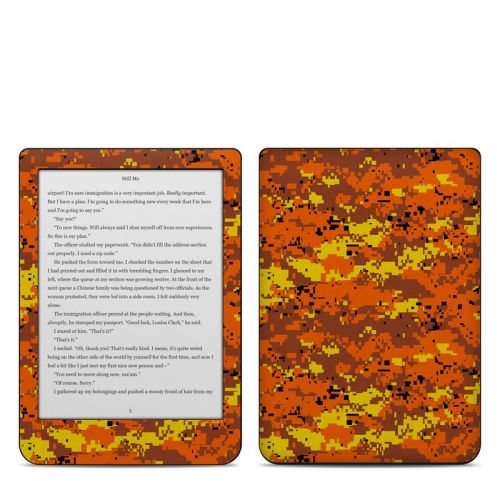 Digital Orange Camo Kobo Clara HD Skin