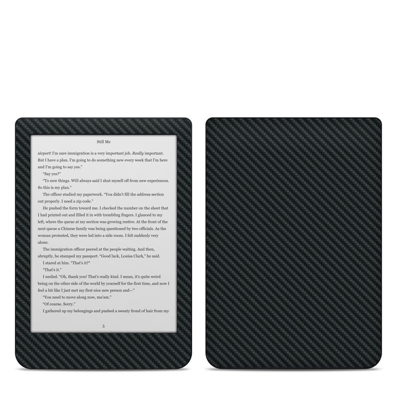 Kobo Clara HD Skin design of Green, Black, Blue, Pattern, Turquoise, Carbon, Textile, Metal, Mesh, Woven fabric, with black colors