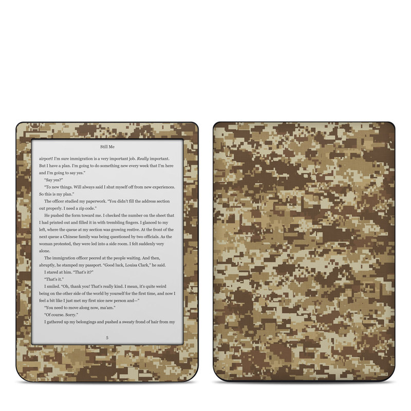 Kobo Clara HD Skin design of Military camouflage, Brown, Pattern, Camouflage, Wall, Beige, Design, Textile, Uniform, Flooring, with brown colors