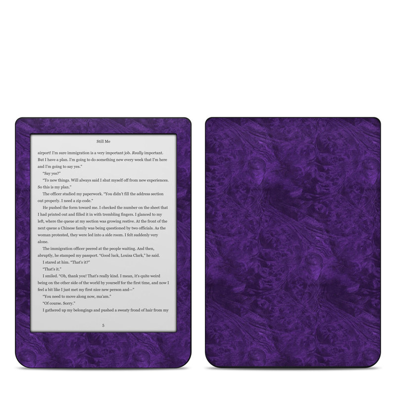 Kobo Clara HD Skin design of Violet, Purple, Lilac, Pattern, Magenta, Textile, Wallpaper, with black, blue colors