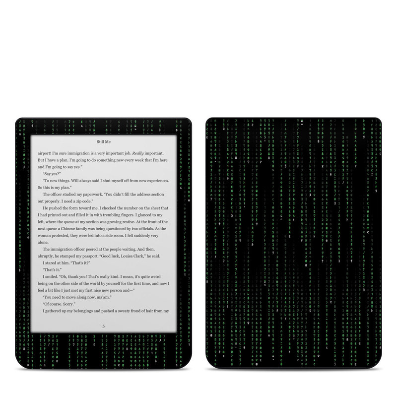 Kobo Clara HD Skin design of Green, Black, Pattern, Symmetry, with black colors