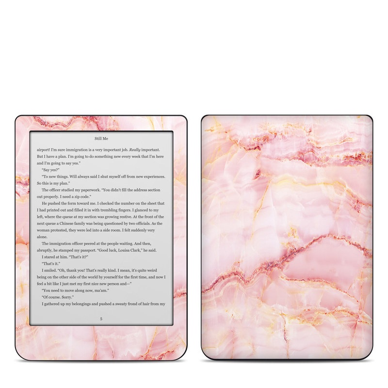 Kobo Clara HD Skin design of Pink, Peach, with white, pink, red, yellow, orange colors