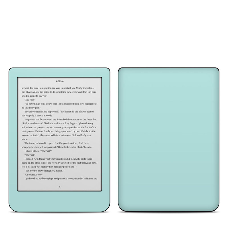 Kobo Clara HD Skin design of Green, Blue, Aqua, Turquoise, Teal, Azure, Text, Daytime, Yellow, Sky, with blue colors