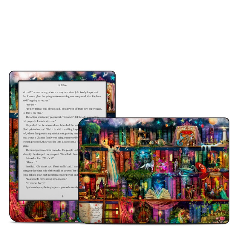 Kobo Clara HD Skin design of Painting, Art, Theatrical scenery, with black, red, gray, green, blue colors