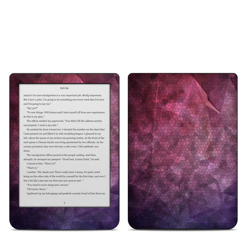 Kobo Clara HD Skin design of Purple, Sky, Red, Violet, Pink, Pattern, Design, Triangle, Line, Magenta, with black, red, purple, pink, white colors