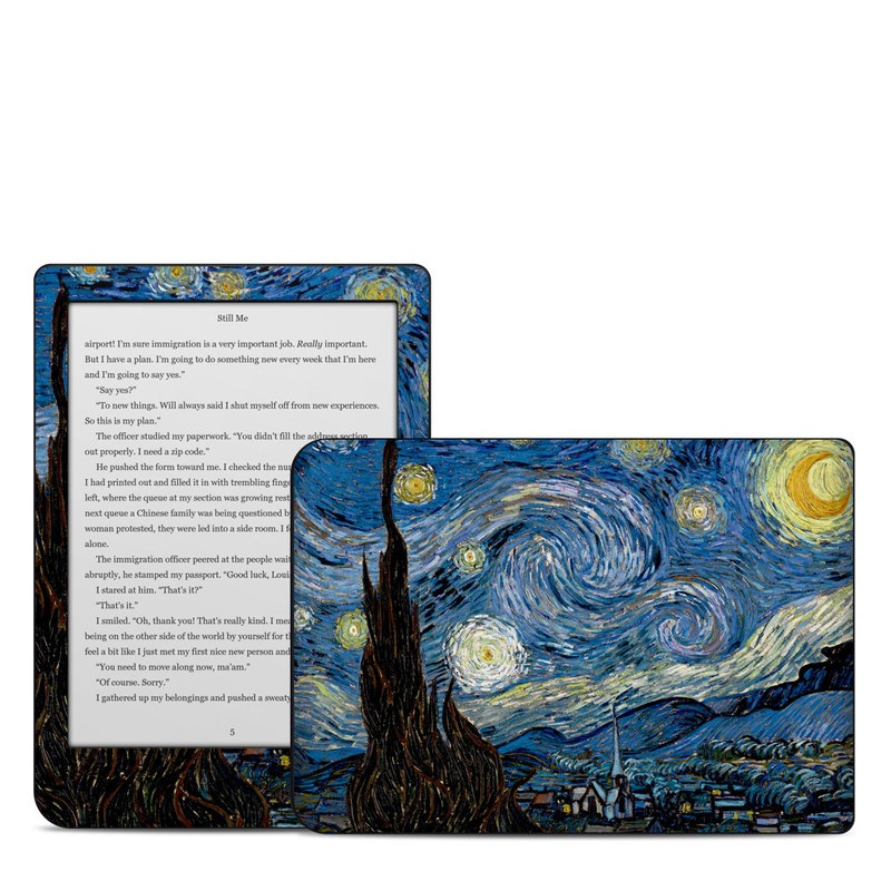 Kobo Clara HD Skin design of Painting, Purple, Art, Tree, Illustration, Organism, Watercolor paint, Space, Modern art, Plant, with gray, black, blue, green colors