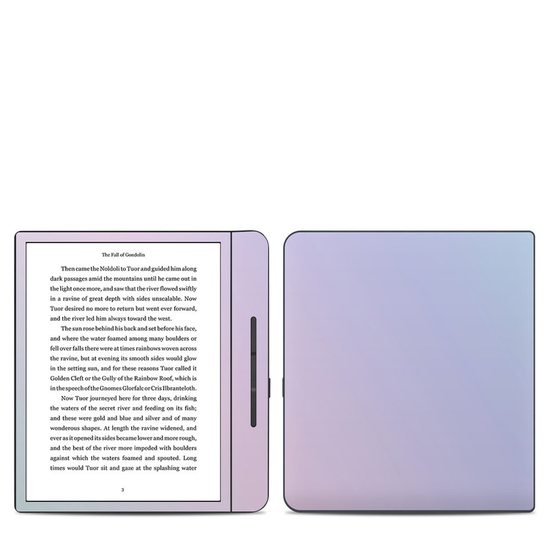 Kobo Forma Skin design of White, Blue, Daytime, Sky, Atmospheric phenomenon, Atmosphere, Calm, Line, Haze, Fog, with pink, purple, blue colors