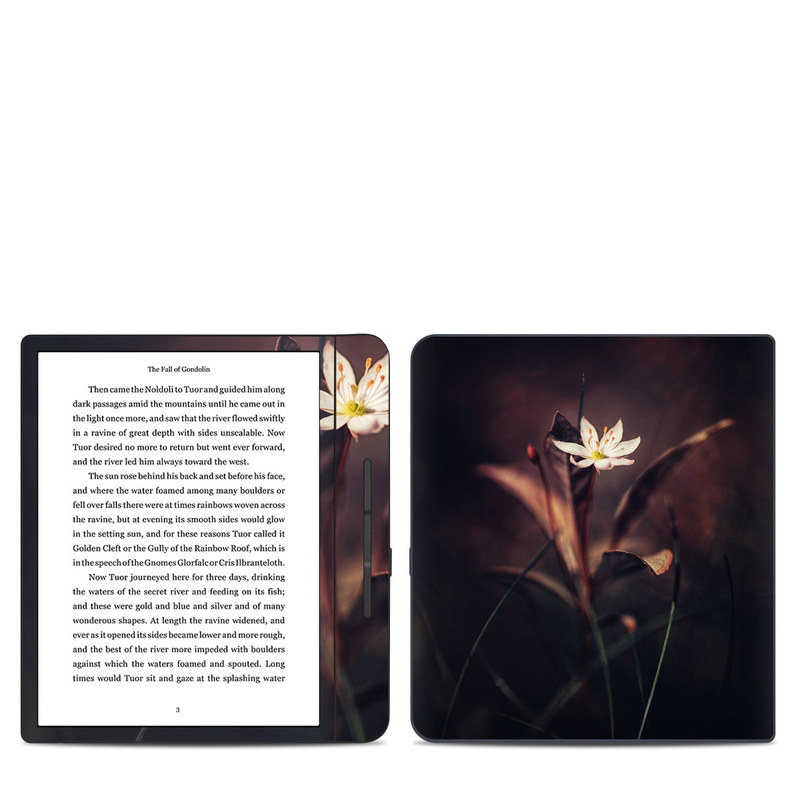 Kobo Forma Skin design of Flower, Yellow, Light, Plant, Sky, Still life photography, Wildflower, Petal, Darkness, Spring, with black, red colors