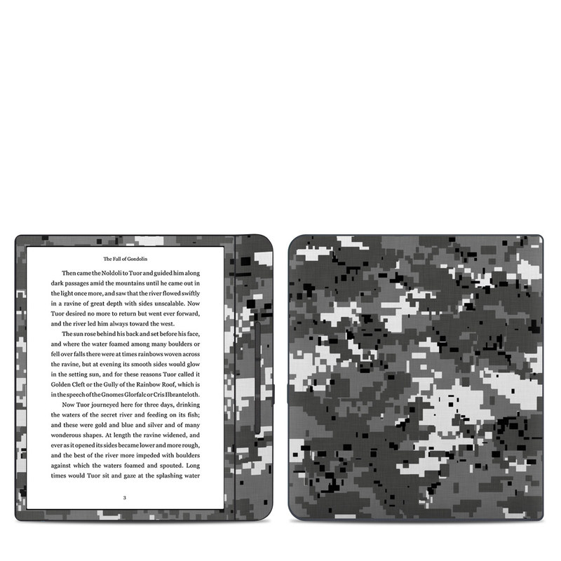 Kobo Forma Skin design of Military camouflage, Pattern, Camouflage, Design, Uniform, Metal, Black-and-white, with black, gray colors