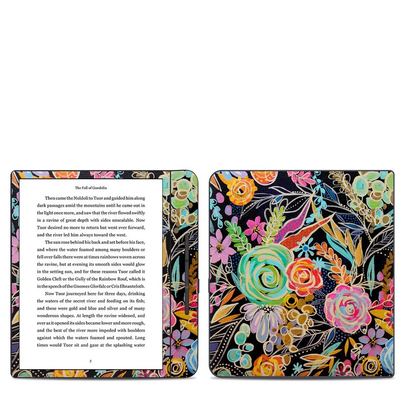 Kobo Forma Skin design of Pattern, Floral design, Design, Textile, Visual arts, Art, Graphic design, Psychedelic art, Plant, with black, gray, green, red, blue colors