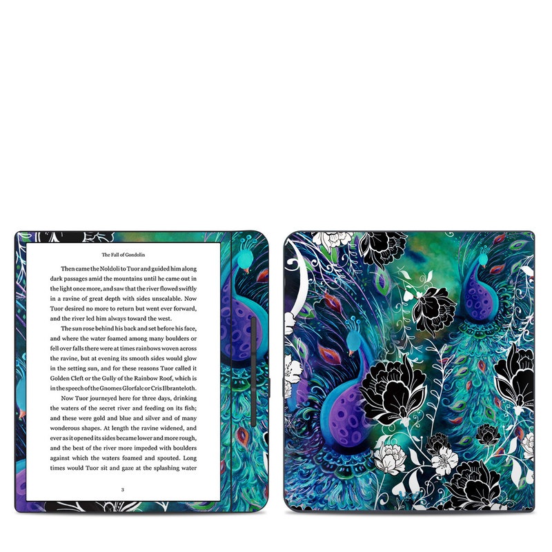 Kobo Forma Skin design of Pattern, Psychedelic art, Organism, Turquoise, Purple, Graphic design, Art, Design, Illustration, Fractal art, with black, blue, gray, green, white colors