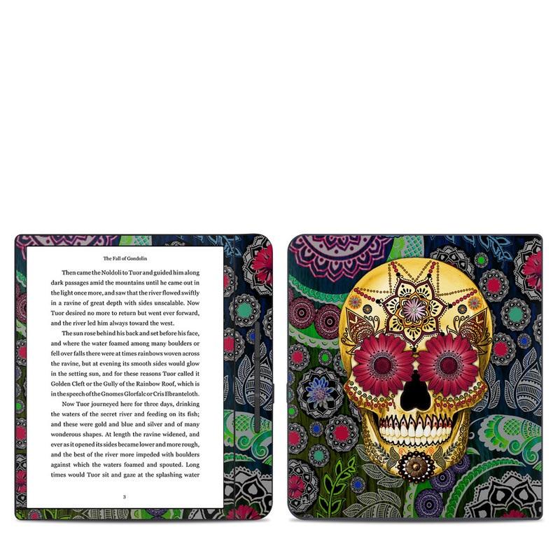  Skin design of Skull, Bone, Pattern, Psychedelic art, Visual arts, Design, Illustration, Art, Textile, Plant, with black, red, gray, green, blue colors