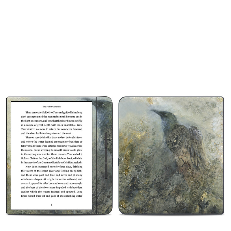 Kobo Forma Skin design of Painting, Water, Geology, Art, Rock, Watercolor paint, Illustration, with black, gray, white, blue colors