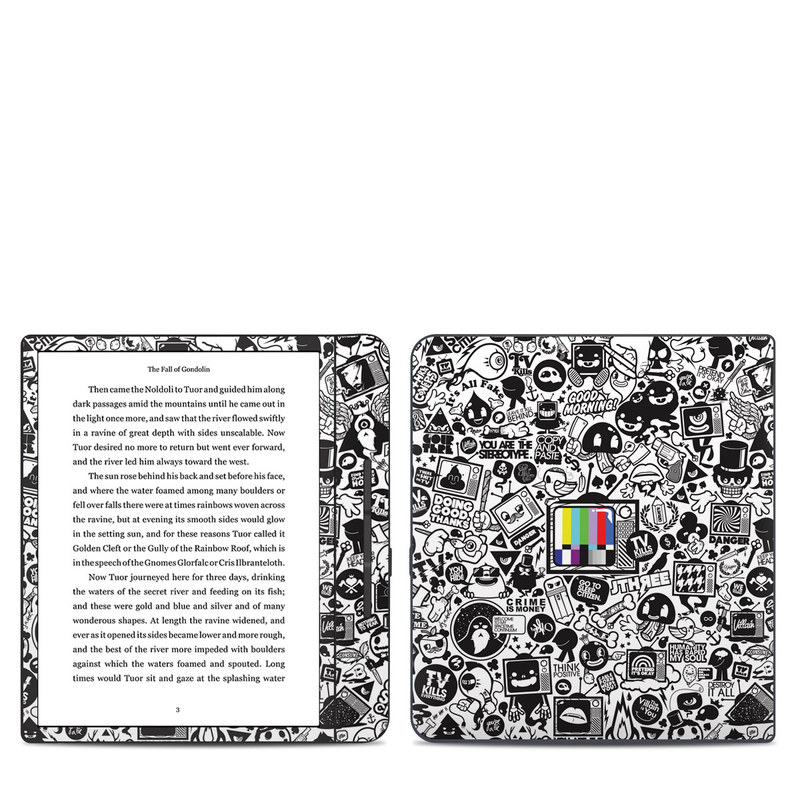 Kobo Forma Skin design of Pattern, Drawing, Doodle, Design, Visual arts, Font, Black-and-white, Monochrome, Illustration, Art, with gray, black, white colors