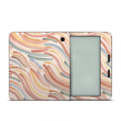 Terracotta Brushstroke Waves Kobo Libra 2 Skin