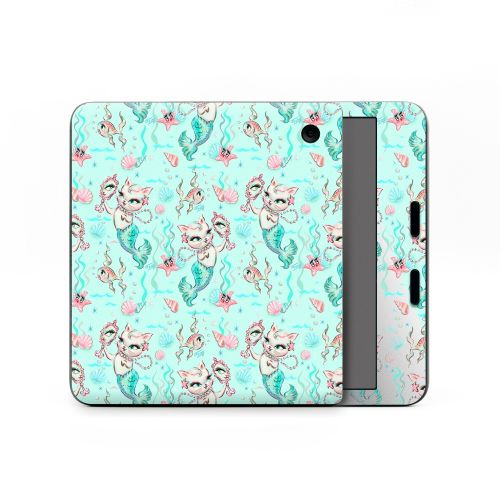 Merkittens with Pearls Aqua Kobo Libra Colour Skin