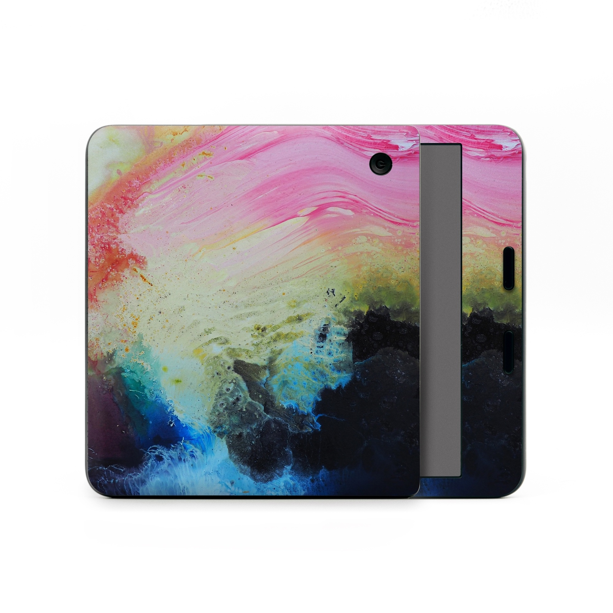 Kobo Libra Colour Skin design of Painting, Modern art, Acrylic paint, Art, Pink, Watercolor paint, Visual arts, Paint, Artwork, Magenta, with pink, yellow, orange, blue, black, red colors